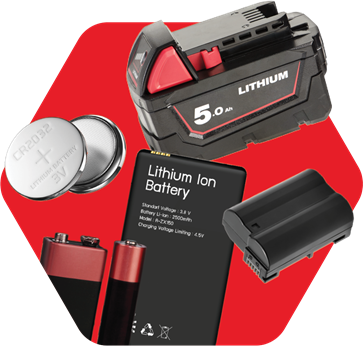 assortment of batteries